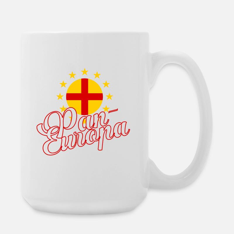 Pan-Europa Retro Script - Large Mug 440 ml - white