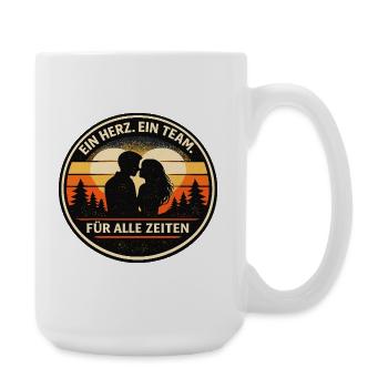 Un cœur, une équipe pour tous les temps - Grande tasse 440 ml - blanc - Droite