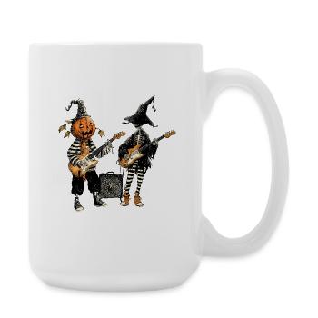 Illustration du groupe de rock Pumpkin & Skeleton - Grande tasse 440 ml - blanc - Droite