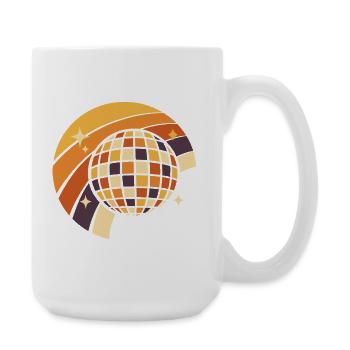 Disco Ball Retro Party 80s Gift - Large Mug 440 ml - white - Right