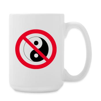 Forbidden Yin Yang: anti-balance symbol - Large Mug 440 ml - white - Right