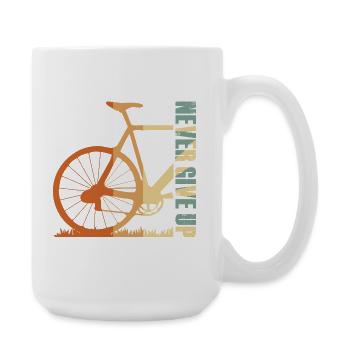 Bike Silhouette Gradient Design - Large Mug 440 ml - white - Right