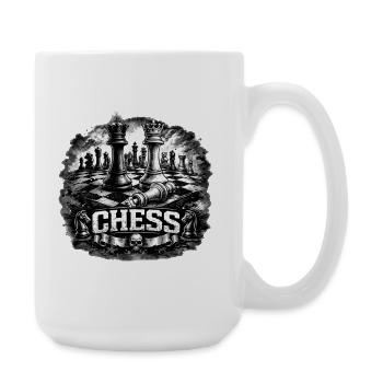 Chess Power – King & Queen in Battle - Large Mug 440 ml - white - Right