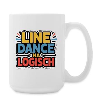 Line Dance Logisch - Große Tasse 440 ml - Weiß - Rechts