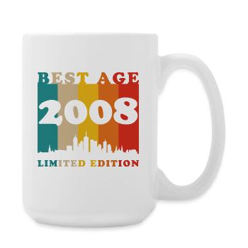 2008 Vintage Rétro Cadeau d’anniversaire - Grande tasse 440 ml - blanc - Droite