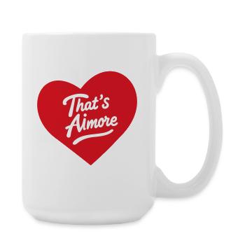 « C’est Aimore » jeu de mots avec cœur - Grande tasse 440 ml - blanc - Droite