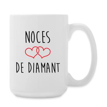Wedding Anniversary - Diamond Wedding (60 years) - Large Mug 440 ml - white - Right