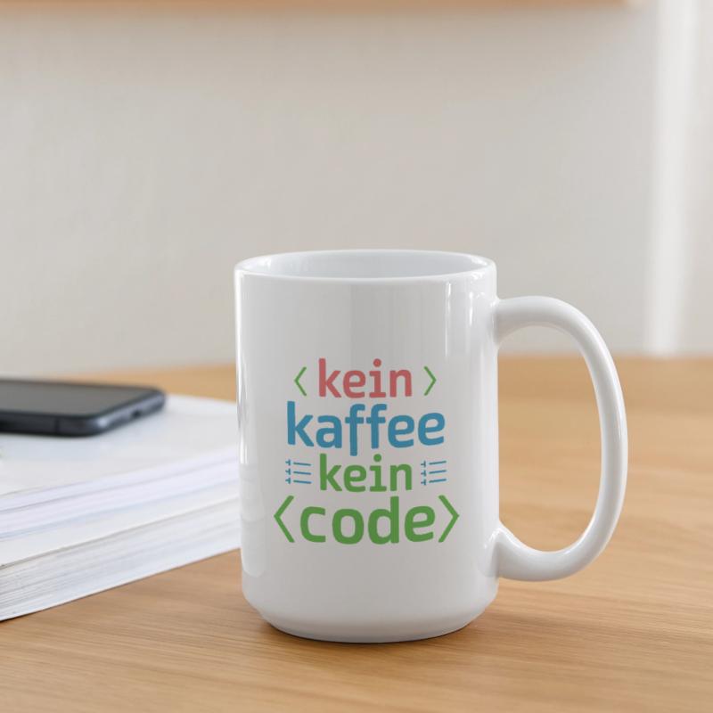 Kein Kaffee Kein Code Programmierer Informatiker Große Tasse 440 ml
