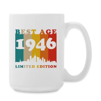 1946 Vintage Rétro Cadeau D'anniversaire - Grande tasse 440 ml - blanc - Droite