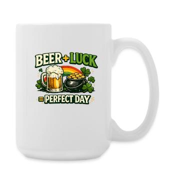 Bierglück Perfekter Tag - Große Tasse 440 ml - Weiß - Rechts