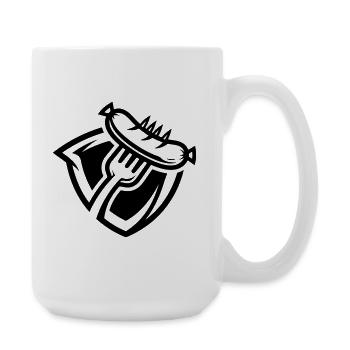 Sausage fork - Large Mug 440 ml - white - Right
