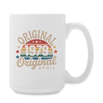 Avril 1979 Vintage Rétro Cadeau Anniversaire Avril - Grande tasse 440 ml - blanc - Droite