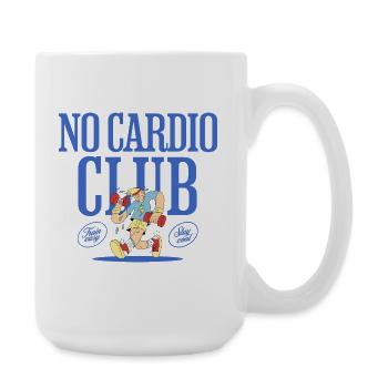 No Cardio Club – Gym Humor Design - Große Tasse 440 ml - Weiß - Rechts
