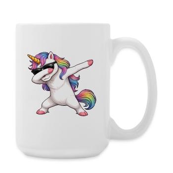Dabbing Einhorn - Große Tasse 440 ml - Weiß - Rechts