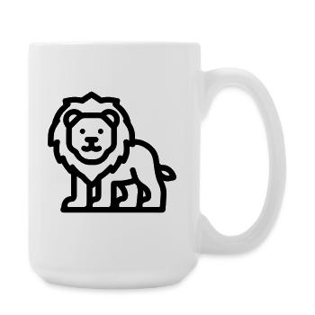 lion - Large Mug 440 ml - white - Right