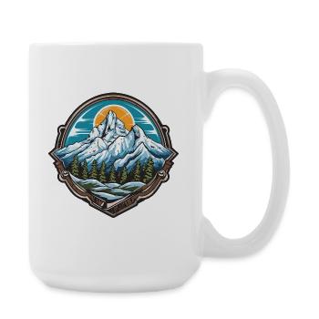 Alpen-Dämmerung Berge - Large Mug 440 ml - white - Right