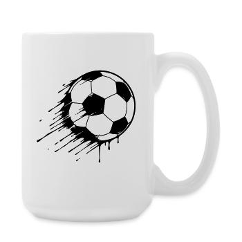 Fußball Action Graffiti - Große Tasse 440 ml - Weiß - Rechts