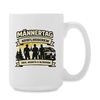Männertag Crew: Bier, Buddys & Blödsinn - Große Tasse 440 ml - Weiß - Rechts