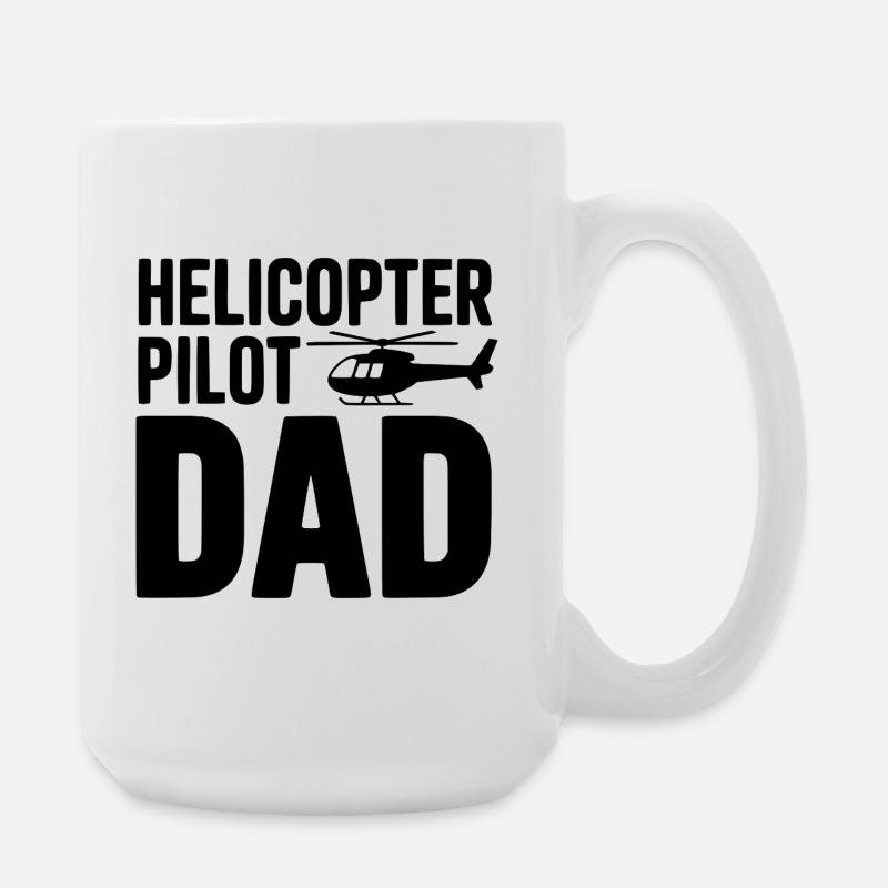 Hubschrauberpilot-Vater - Große Tasse 440 ml - Weiß