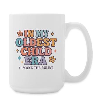 L’humour de la famille fille à l’ère de mon aîné - Grande tasse 440 ml - blanc - Droite