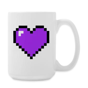Pixel Herz 8-Bit Gesundheit - Große Tasse 440 ml - Weiß - Rechts