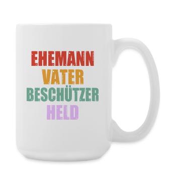 Fête des pères Grill Maître Papa Mari Hommes - Grande tasse 440 ml - blanc - Droite