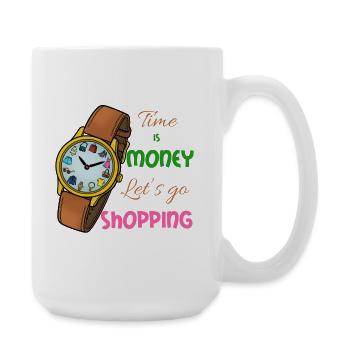 Shopping Abenteuer - Große Tasse 440 ml - Weiß - Rechts