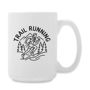 Course sur sentier - Grande tasse 440 ml - blanc - Droite