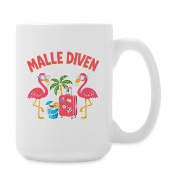 Malle Divas On Tour Women's Flamingo Mallorca Party - Large Mug 440 ml - white - Right