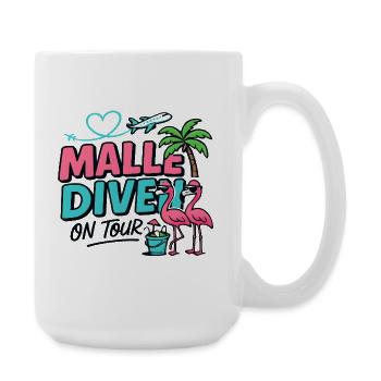 Malle Divas On Tour Women's Flamingo Mallorca Party - Large Mug 440 ml - white - Right