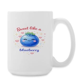 Süß wie eine Blaubeere - Große Tasse 440 ml - Weiß - Rechts