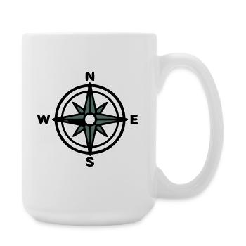 Compass Navigation Hiking Scout Outdoor - Large Mug 440 ml - white - Right
