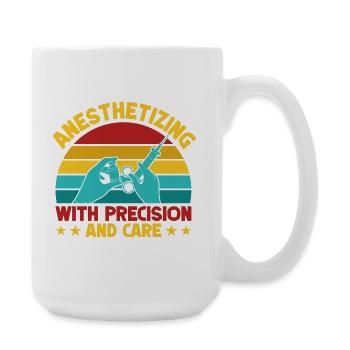 Anesthesiologist With Precision & Care Anesthesia - Large Mug 440 ml - white - Right