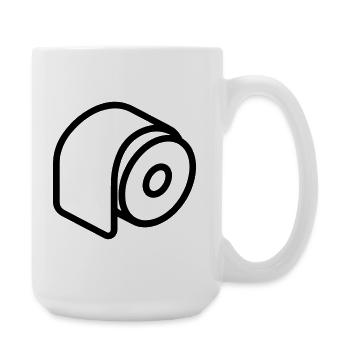 toilet paper roll - Large Mug 440 ml - white - Right