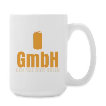 GmbH Geh mal Bier holen lustiger Bier Spruch - Große Tasse 440 ml - Weiß - Rechts
