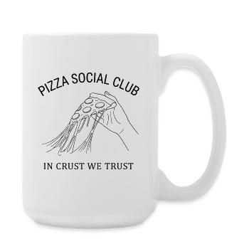 Pizza Social Club T-Shirt Gift Idea Style - Large Mug 440 ml - white - Right