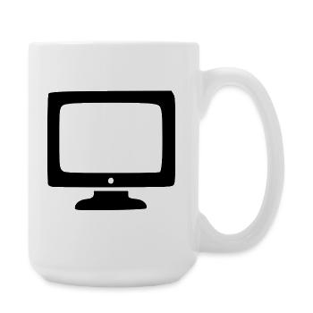 Écran d’ordinateur rétro Blanc vintage années 80 et 90 - Grande tasse 440 ml - blanc - Droite