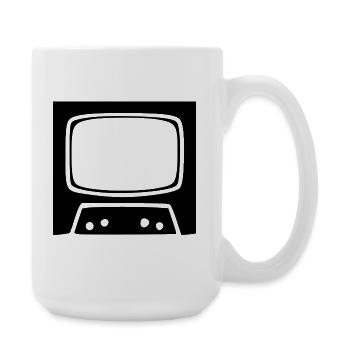 TV rétro vintage années 80 et 90 - Grande tasse 440 ml - blanc - Droite