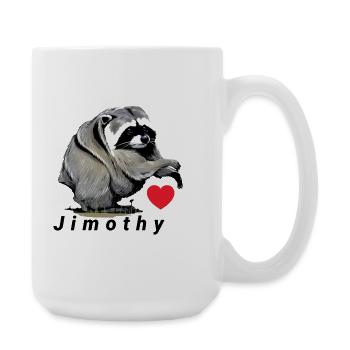 Conception du cœur de Jimothy Suricate - Grande tasse 440 ml - blanc - Droite