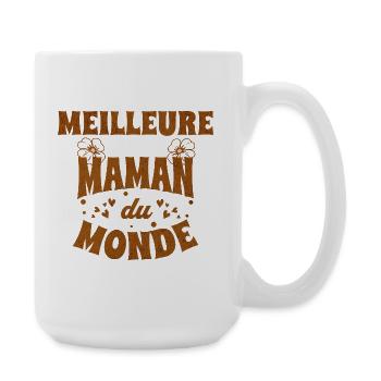 Meilleure Maman du Monde - cadeau pour mère - Grande tasse 440 ml - blanc - Droite
