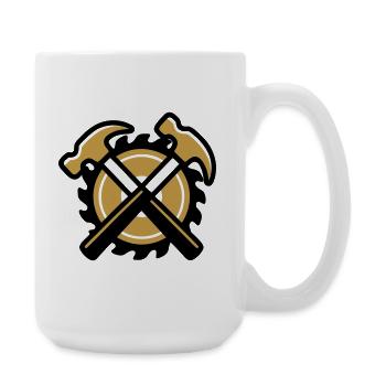 Blason du marteau artisan - Grande tasse 440 ml - blanc - Droite