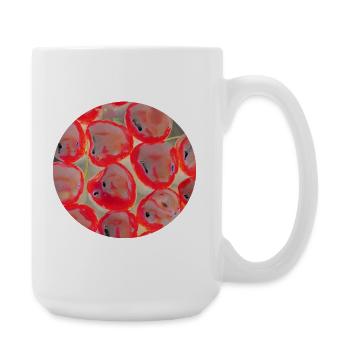 Neon-Frucht-Pop-Art - Große Tasse 440 ml - Weiß - Rechts