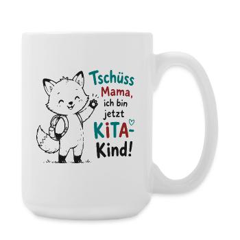 Kita Abschied – Kleiner Fuchs - Große Tasse 440 ml - Weiß - Rechts