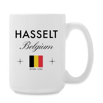 Hasselt Belgium Coordinates Travel Souvenir - Large Mug 440 ml - white - Right