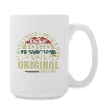 october 1969 - gift for his 56th birthday october - Large Mug 440 ml - white - Right