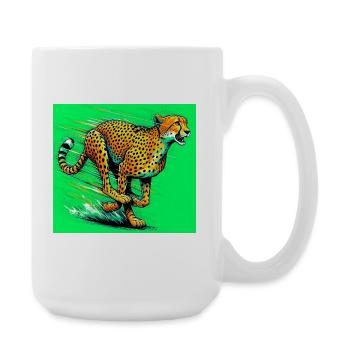 cheetah - Large Mug 440 ml - white - Right