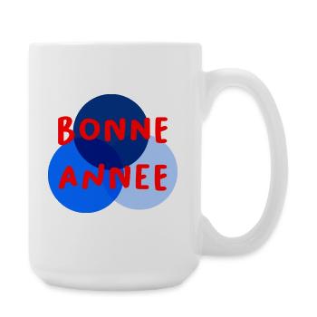 HAPPY NEW YEAR. NEW YEAR'S EVE. NEW YEAR - Large Mug 440 ml - white - Right