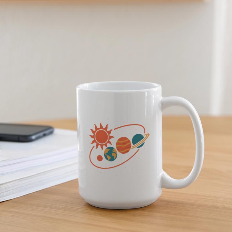 Explore Planets Solar System Universe Fun Large Mug 440 ml