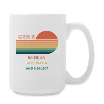Gen X élevé sur l’eau de tuyau et la conception de négligence. - Grande tasse 440 ml - blanc - Droite