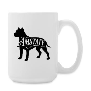 American Staffordshire Bully Great Dane Bulldog terrier - Grande tasse 440 ml - blanc - Droite